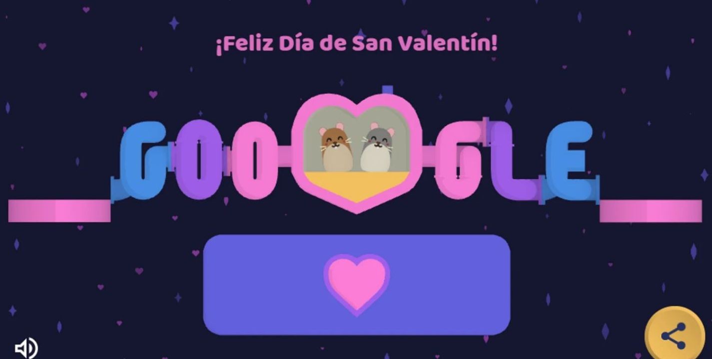 Google celebra el “Día de San Valentín” con un nuevo doodle interactivo